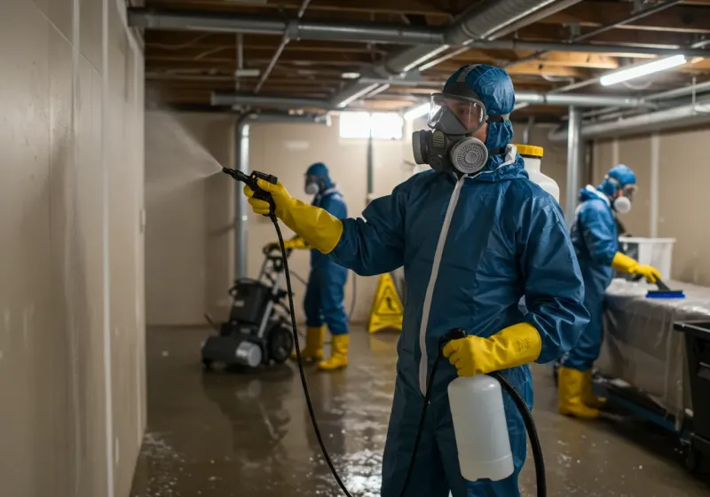 Basement Sanitization and Antimicrobial Treatment process in Knox County, KY