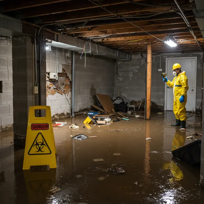 Flooded Basement Electrical Hazard in Knox County, KY Property