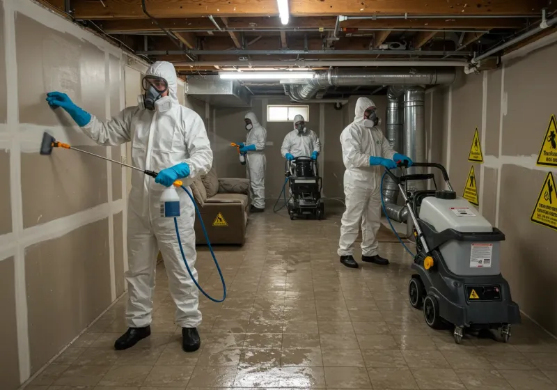Basement Moisture Removal and Structural Drying process in Knox County, KY